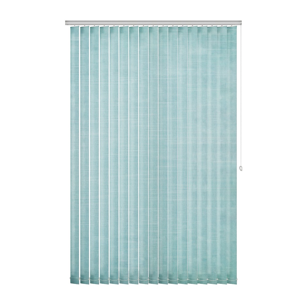 Sky: The Fabric Box Vertical Blinds Hayden Sky