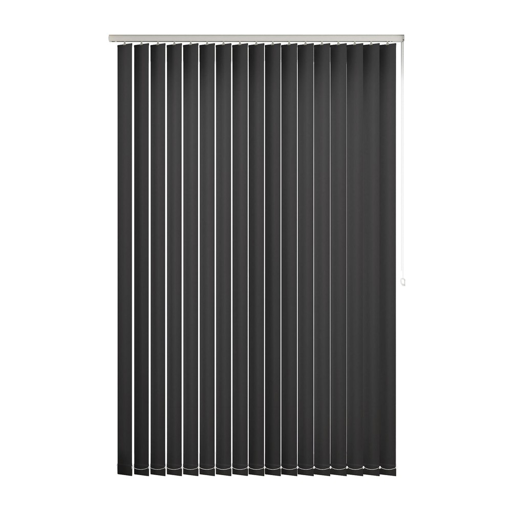 Black: The Fabric Box Vertical Blinds Unilux Black