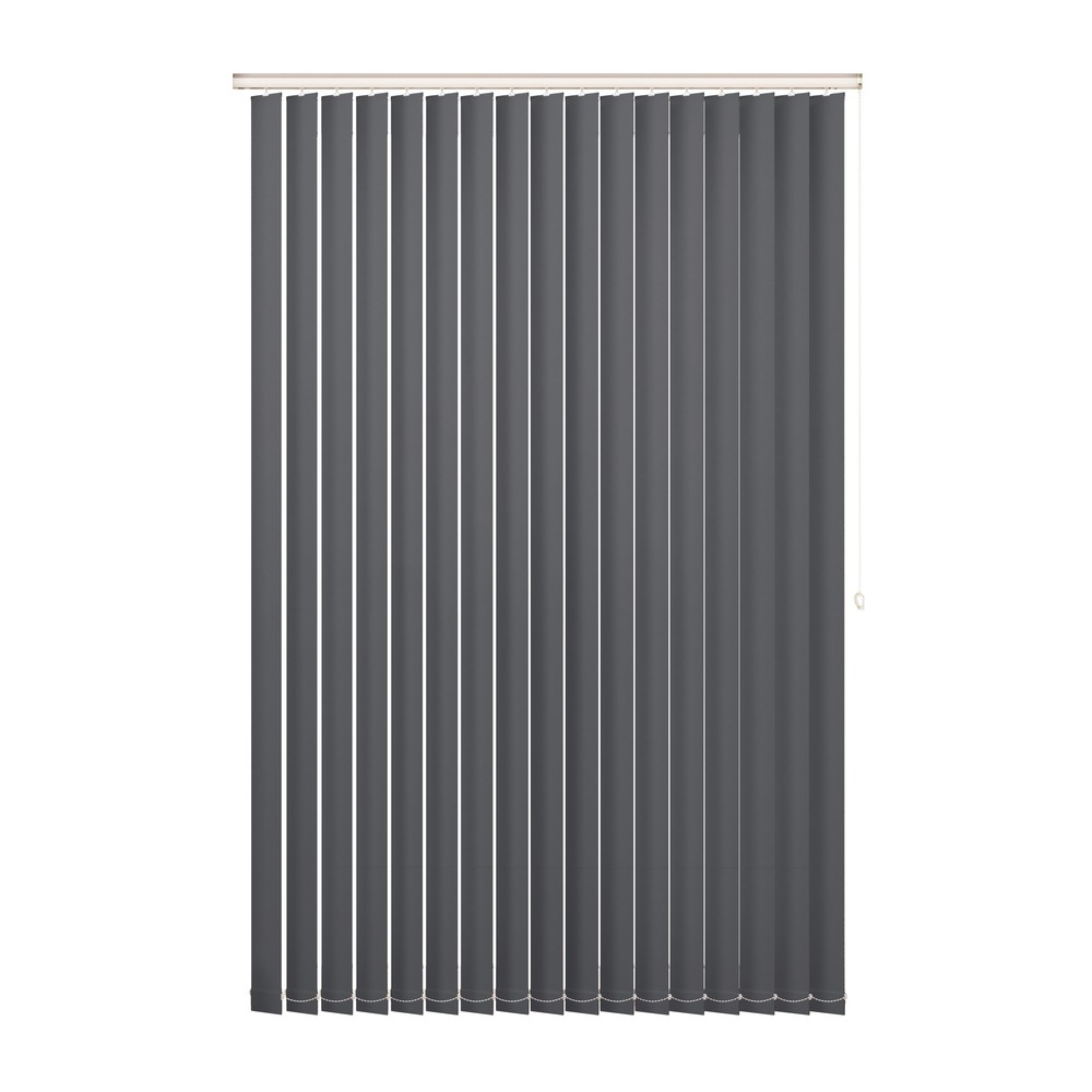 Anthracite: The Fabric Box Vertical Blinds Unilux Anthracite