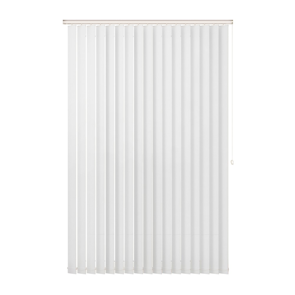 White: The Fabric Box Vertical Blinds Unilux White