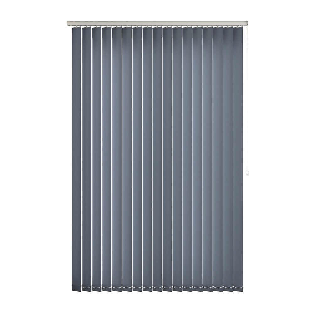 Midnight: The Fabric Box Vertical Blinds Splash Midnight