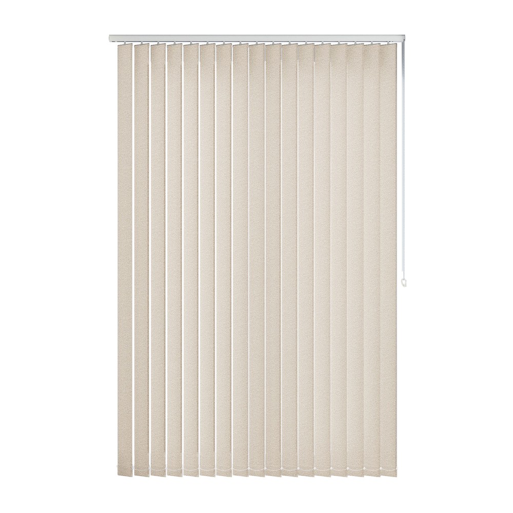 Sand: The Fabric Box Vertical Blinds Devon Sand