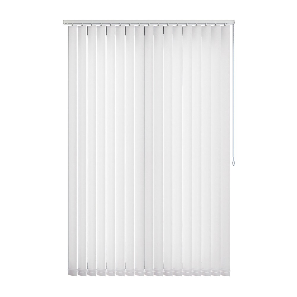 Snow: The Fabric Box Vertical Blinds Splash Snow