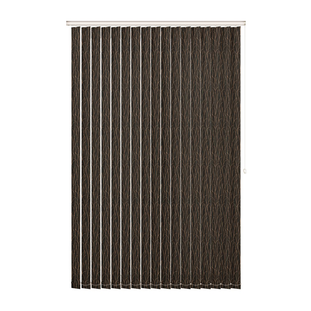 Charcoal: The Fabric Box Vertical Blinds Sio Charcoal