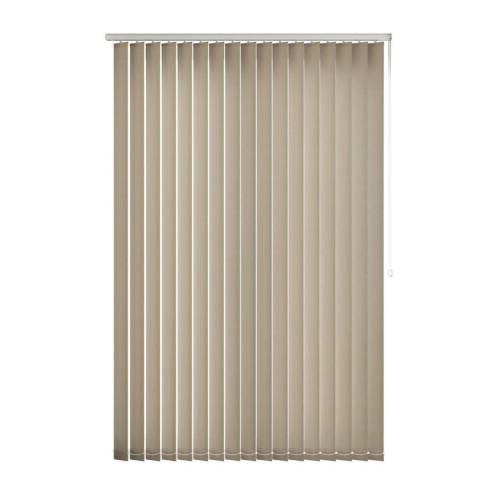 Hessian: The Fabric Box Vertical Blinds Splash Hessian