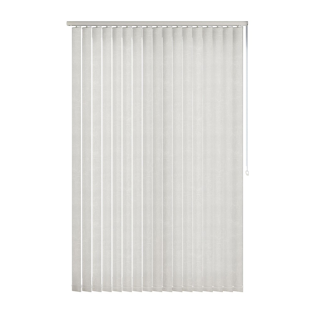 White: The Fabric Box Vertical Blinds Metz White