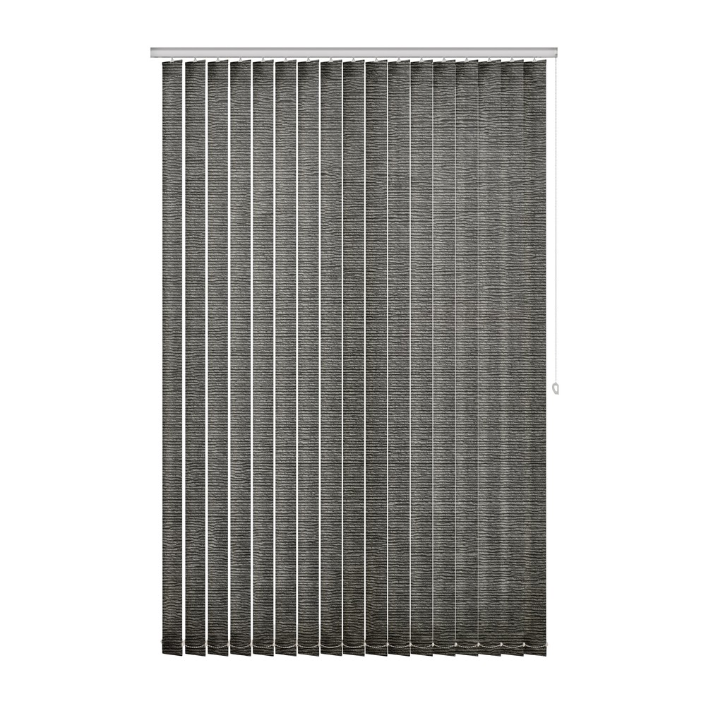 Noir: The Fabric Box Vertical Blinds Barclay Noir