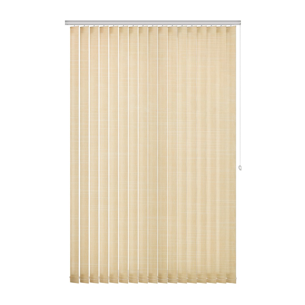 Honey: The Fabric Box Vertical Blinds Hayden Honey