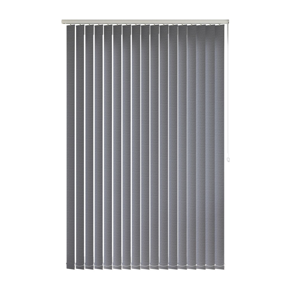 Steel: The Fabric Box Vertical Blinds Renzo Steel