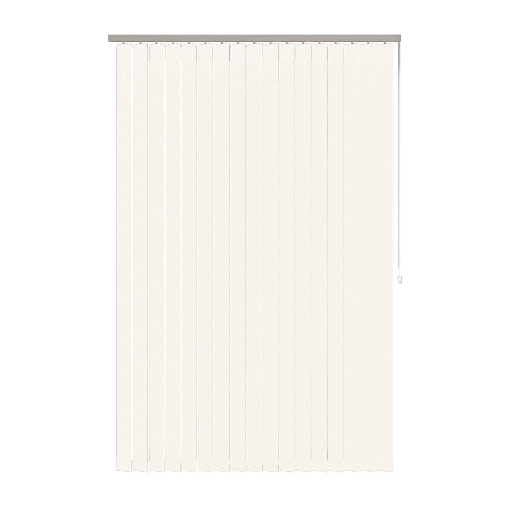 Ivory: The Fabric Box Vertical Blinds Isla Ivory