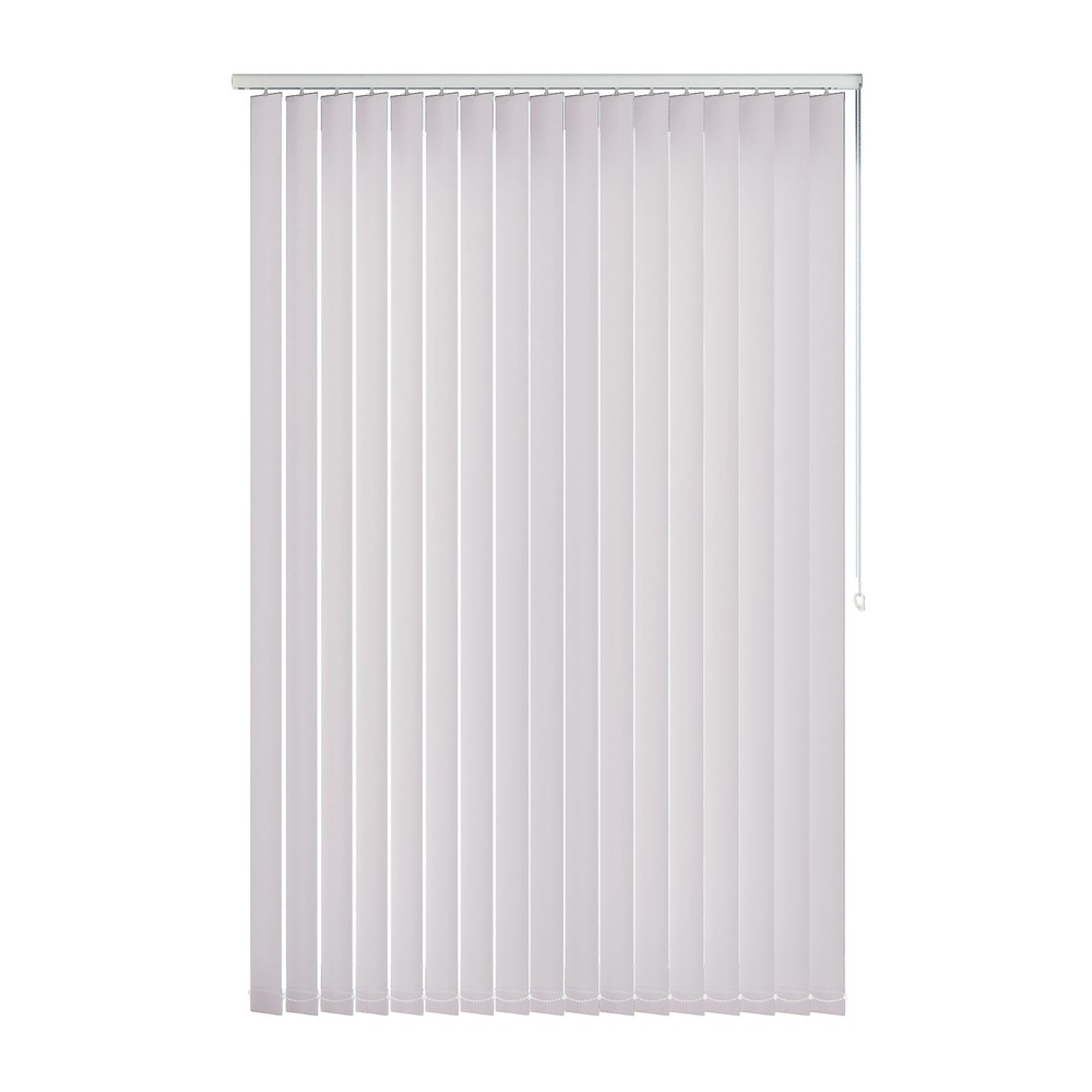 Snow: The Fabric Box Vertical Blinds Bella Snow