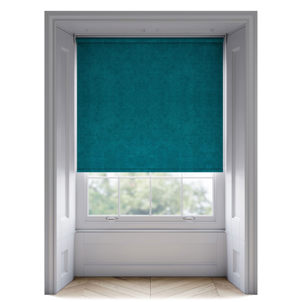 Teal: The Fabric Box Roller Orissa Teal 1